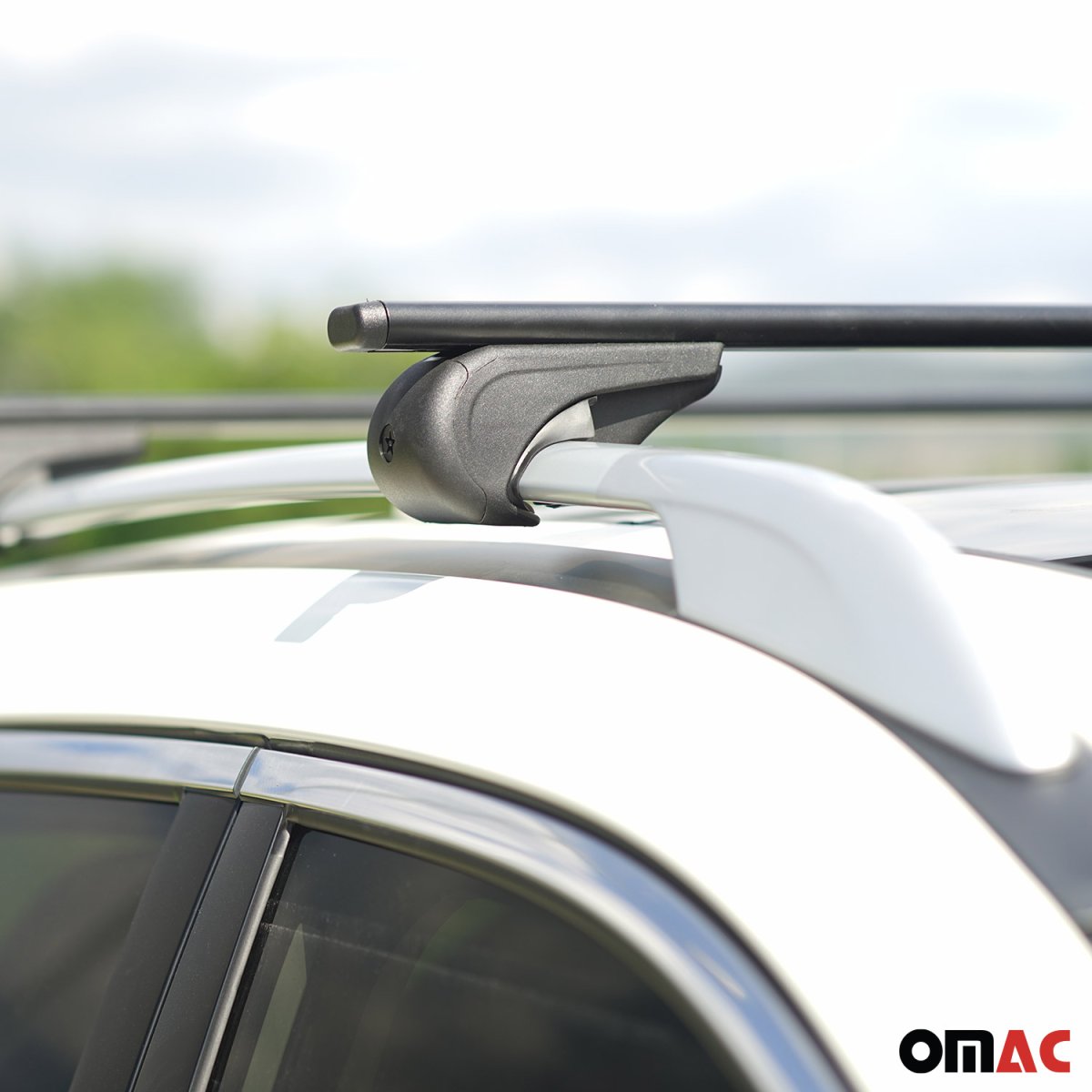 Subaru Outback Roof Rack Cross Bars - Omac - Solid-Alpha V1 - Black - '10-'14